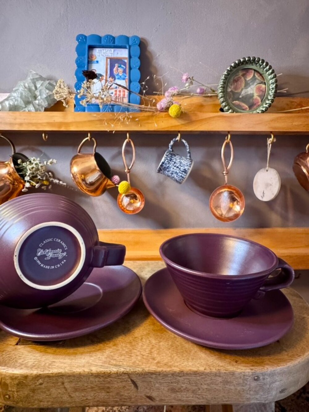 California Pantry Vintage 1999 Large Latte Cup and Saucer Set